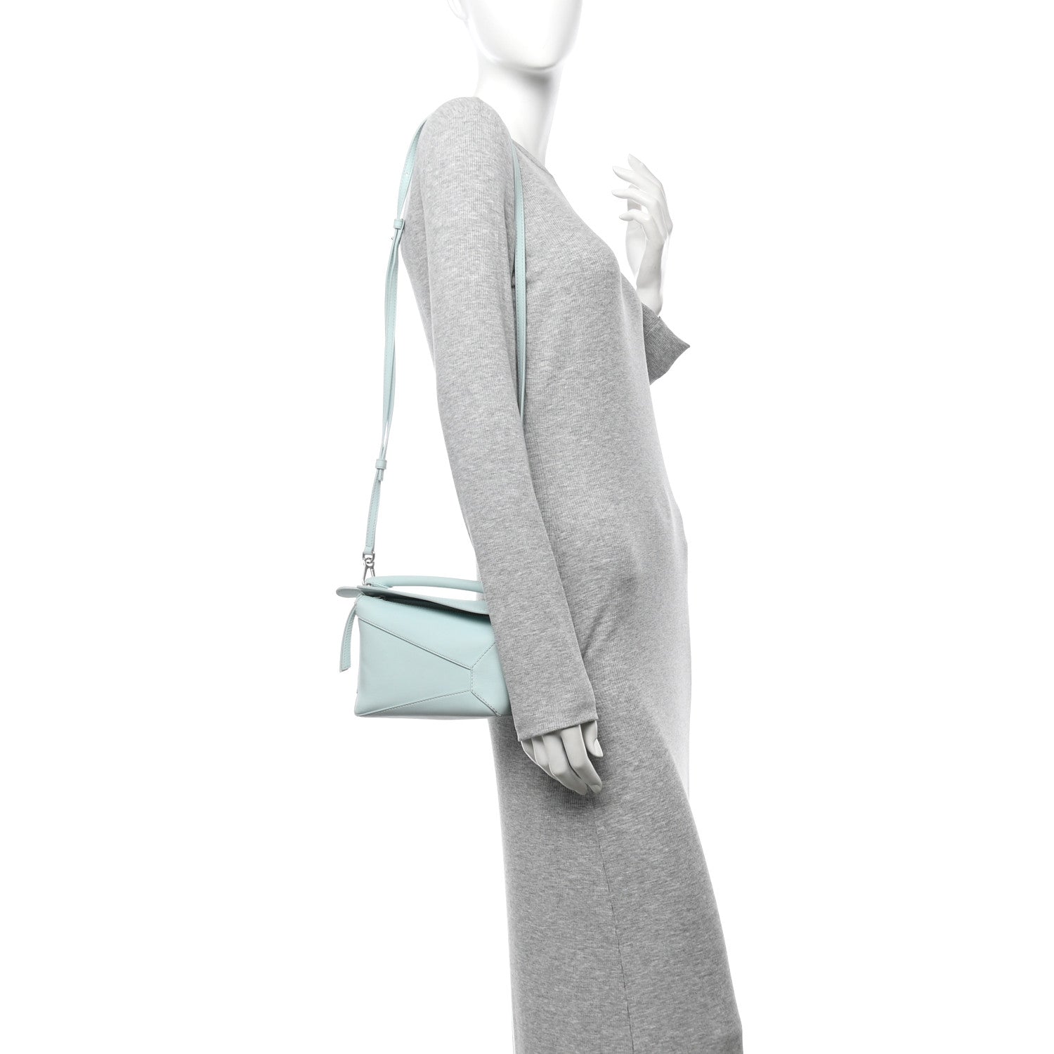 Calfskin Mini Puzzle Edge Bag Iceberg