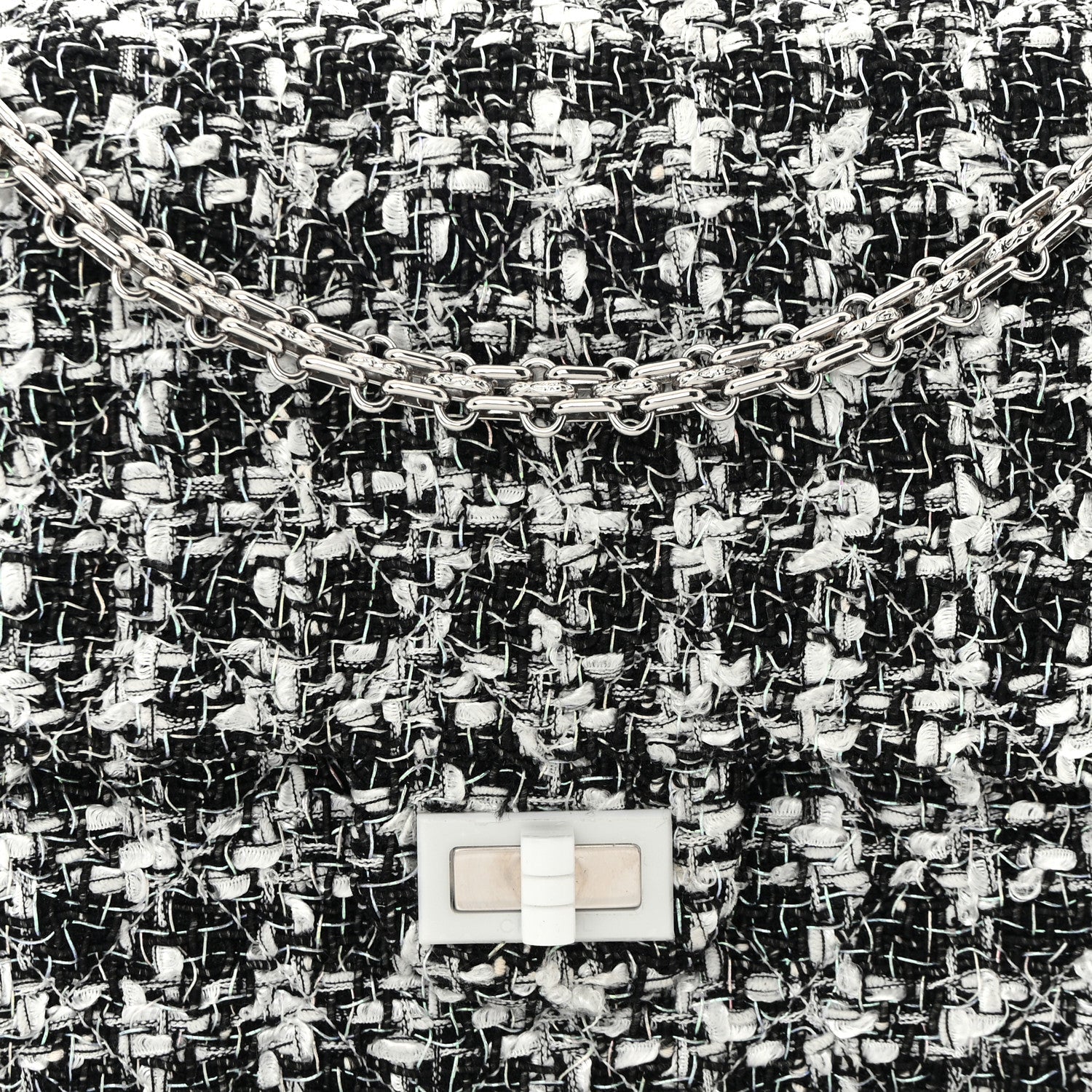 Tweed Quilted Resin 2.55 Reissue 226 Flap Black White
