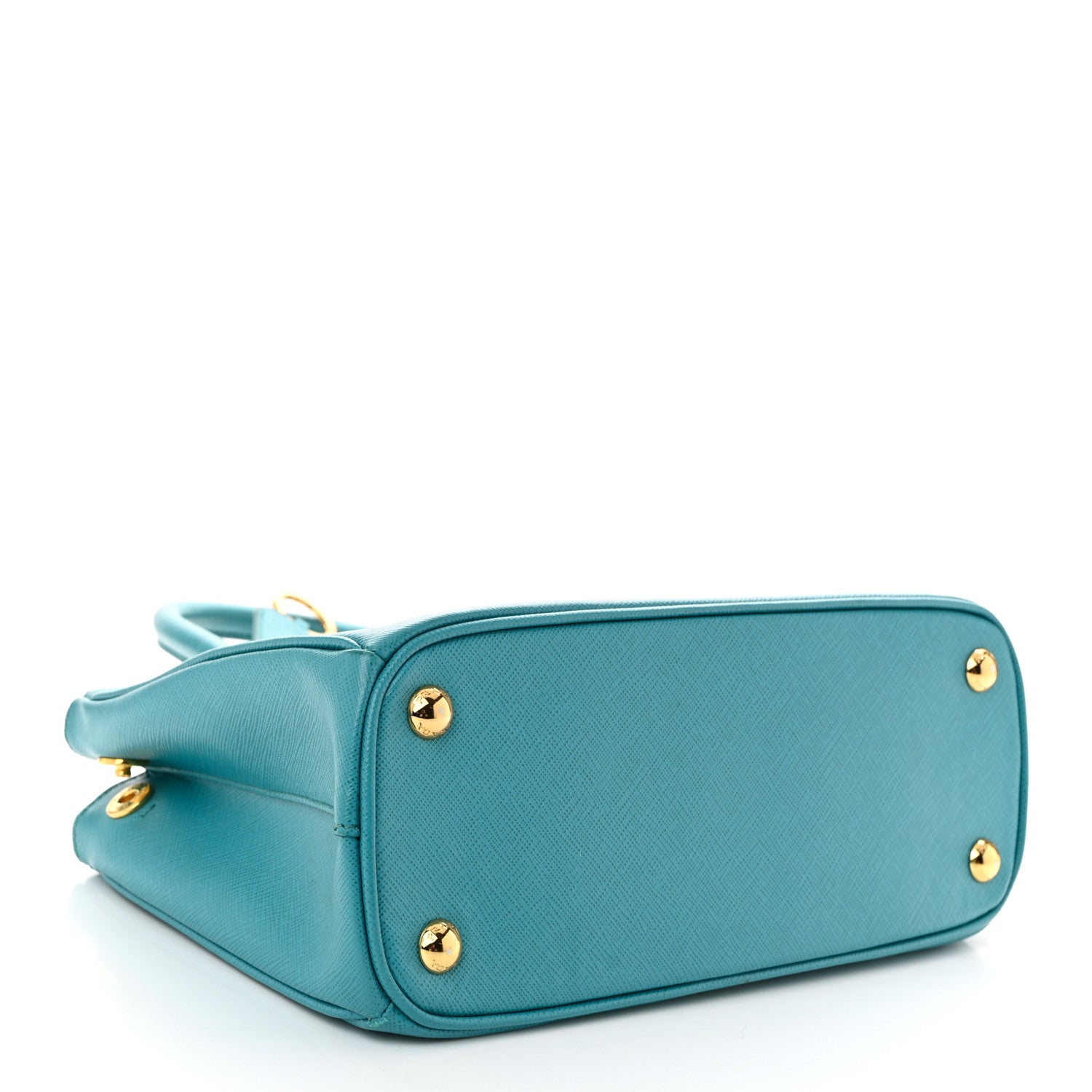 Saffiano Lux Small Galleria Double Zip Tote Turchese