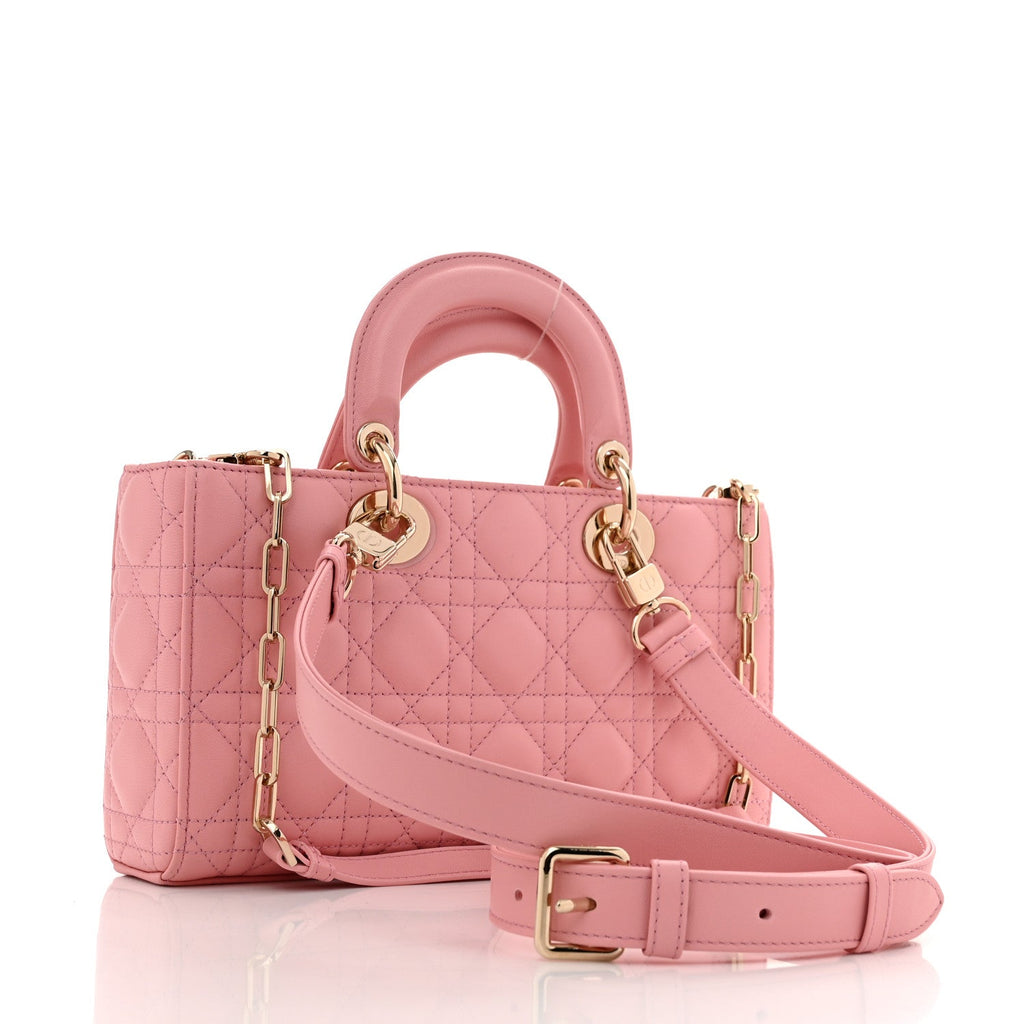 Lambskin Cannage Medium Lady D-Joy Light Pink