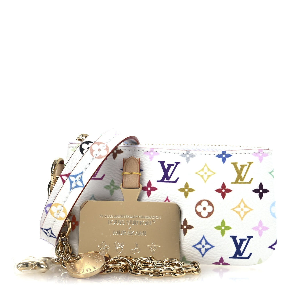 LV X TM Monogram Multicolor Phone Holder White