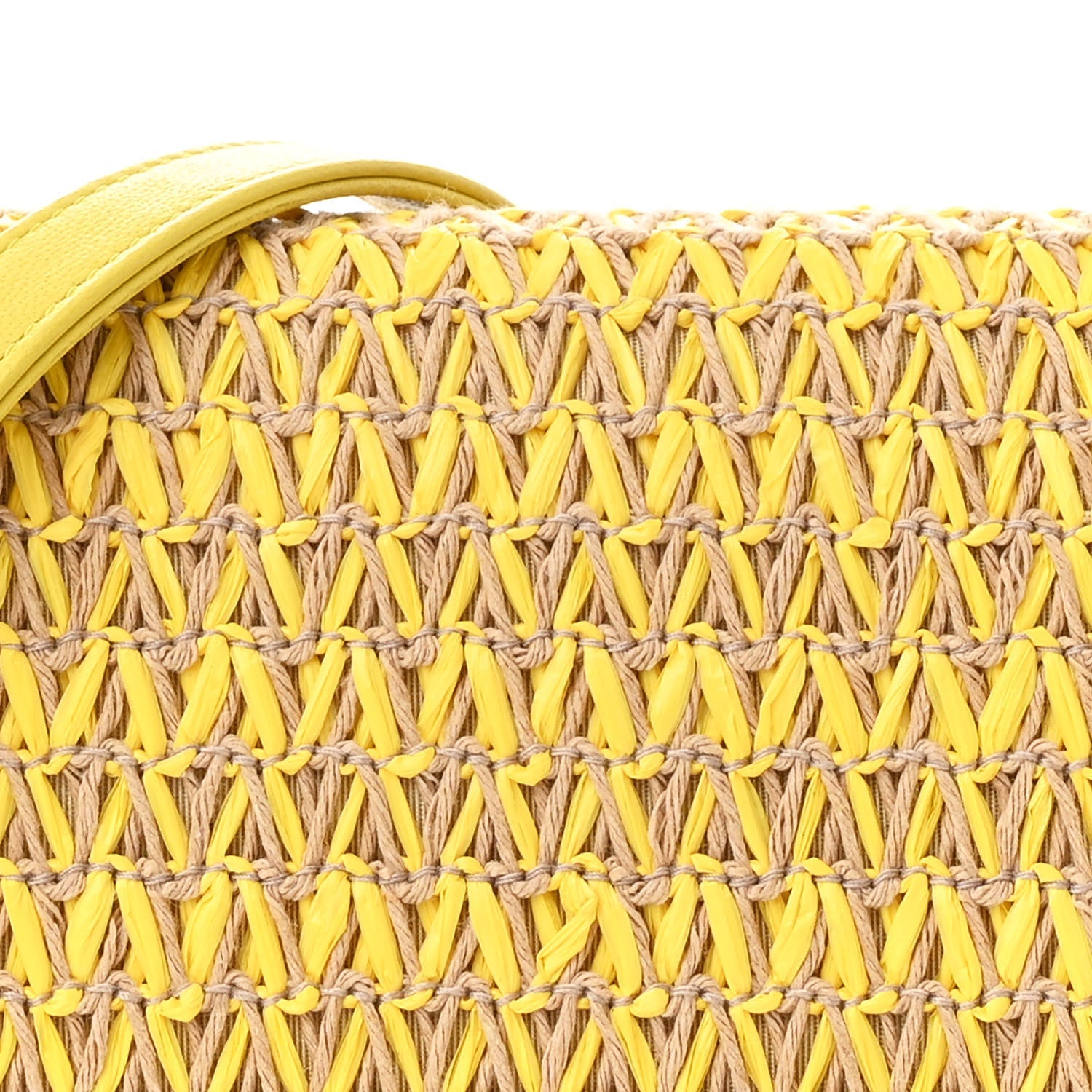 Lambskin Cotten Woven Boy Wallet On Chain WOC Yellow