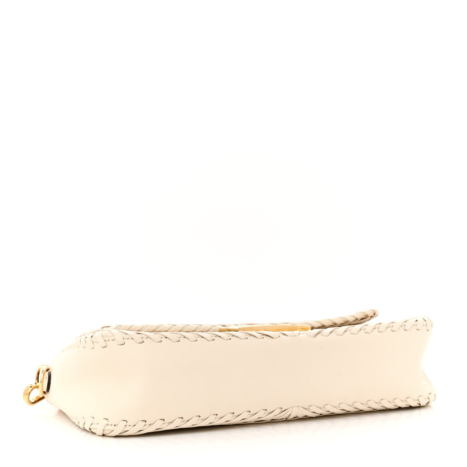 Vitello King Ceylon Woven Baguette White Ice