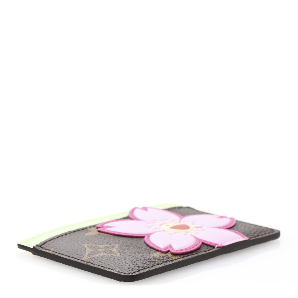 LV X TM Monogram Cherry Blossom  Holder Sakura Brown