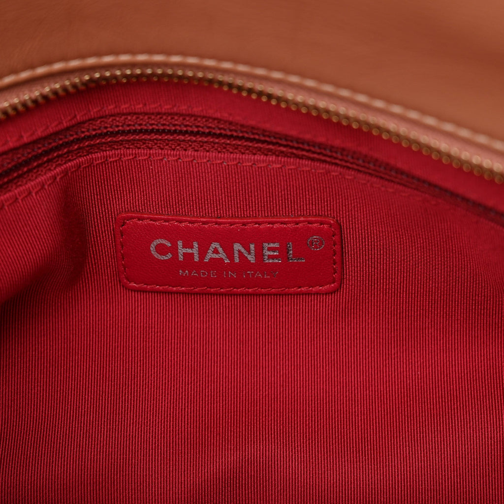 Aged Calfskin Quilted Medium Gabrielle Shopping Tote  Pink