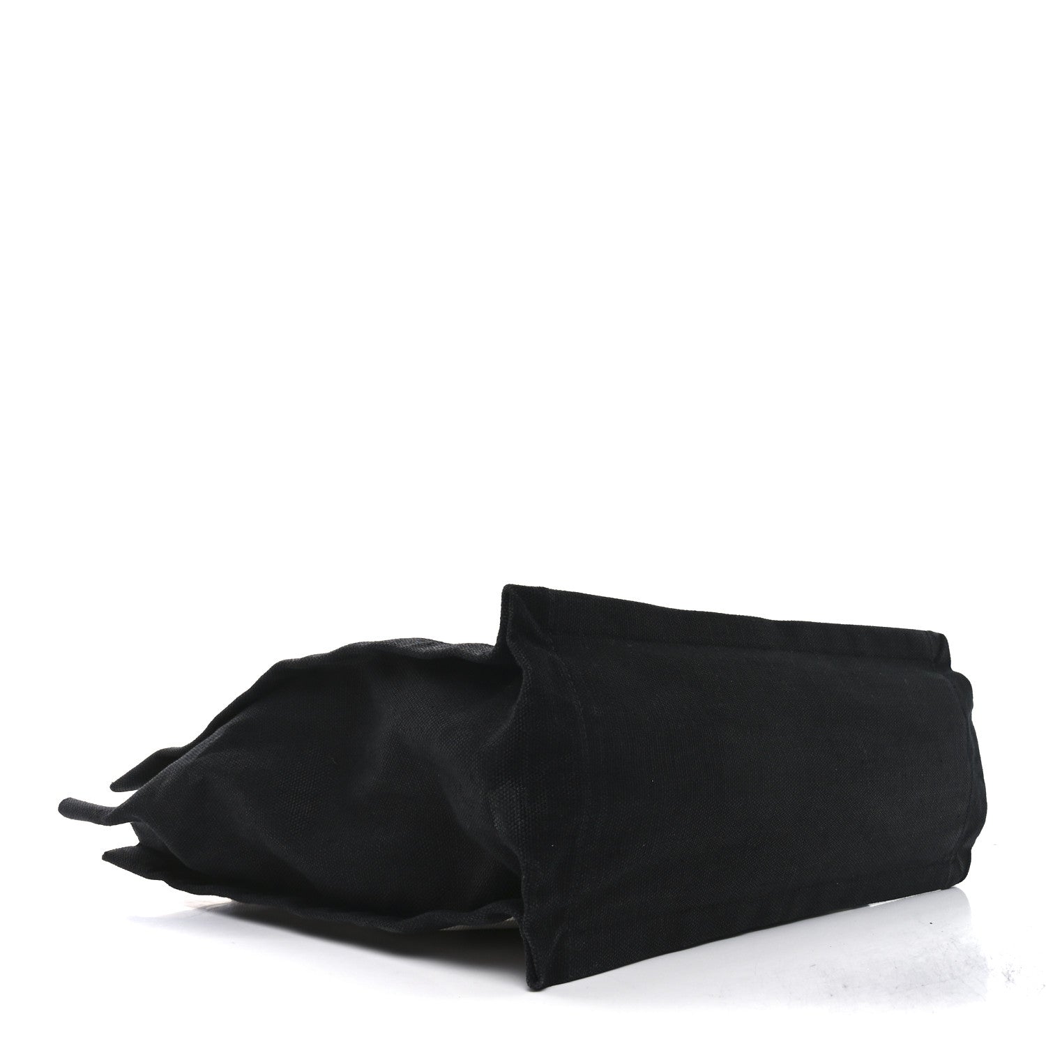 Linen Calfskin Rive Gauche North South Tote White Black