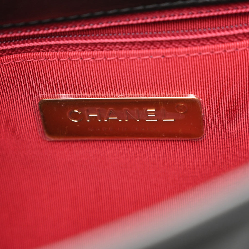 Lambskin Quilted Large Chanel 19 Flap Black