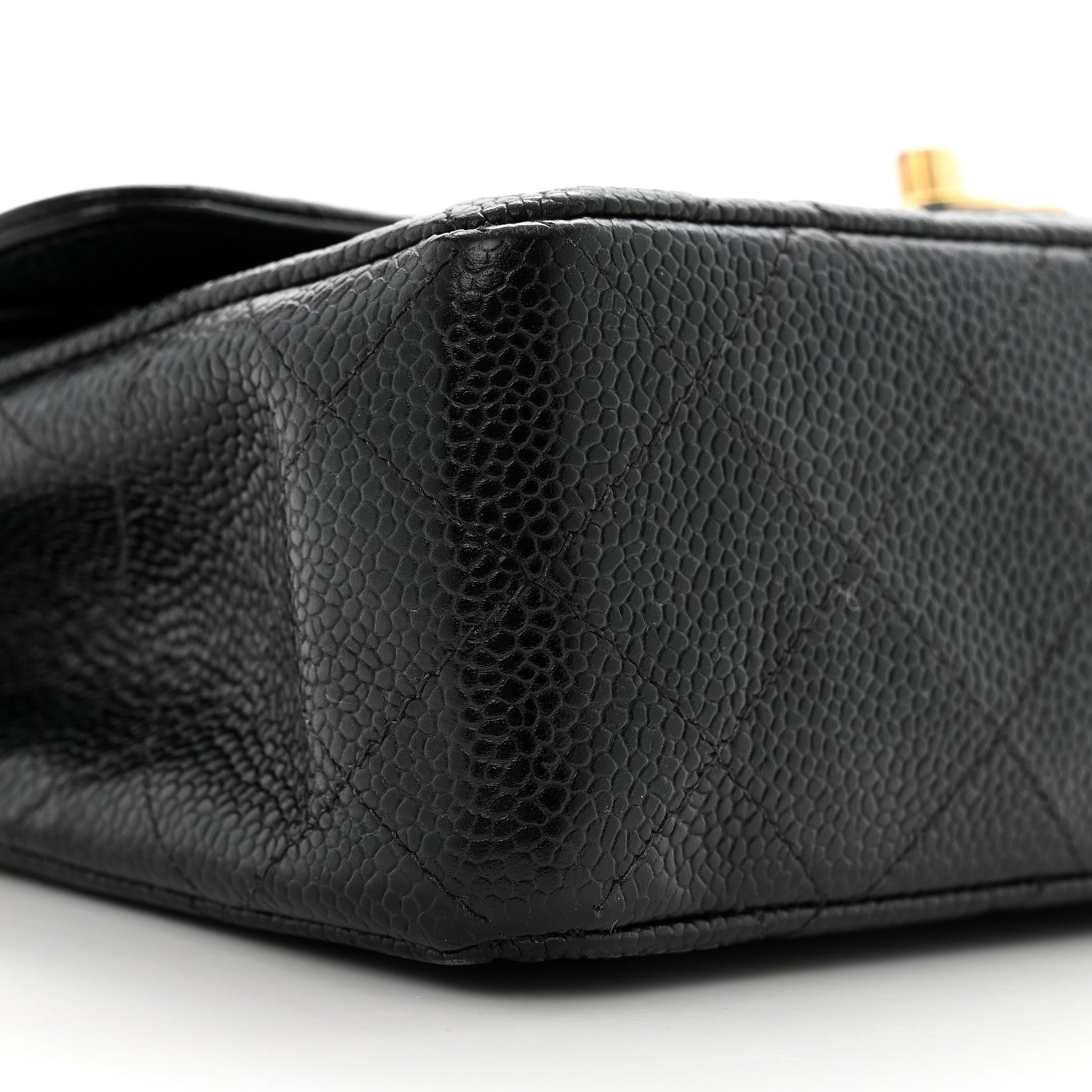 Caviar Quilted Small Double Flap Black
