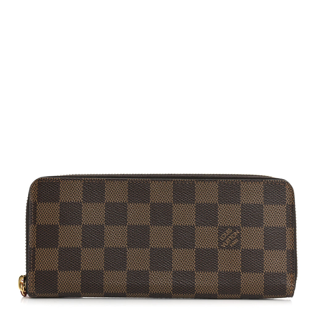 Damier Ebene Clemence Wallet Cherry