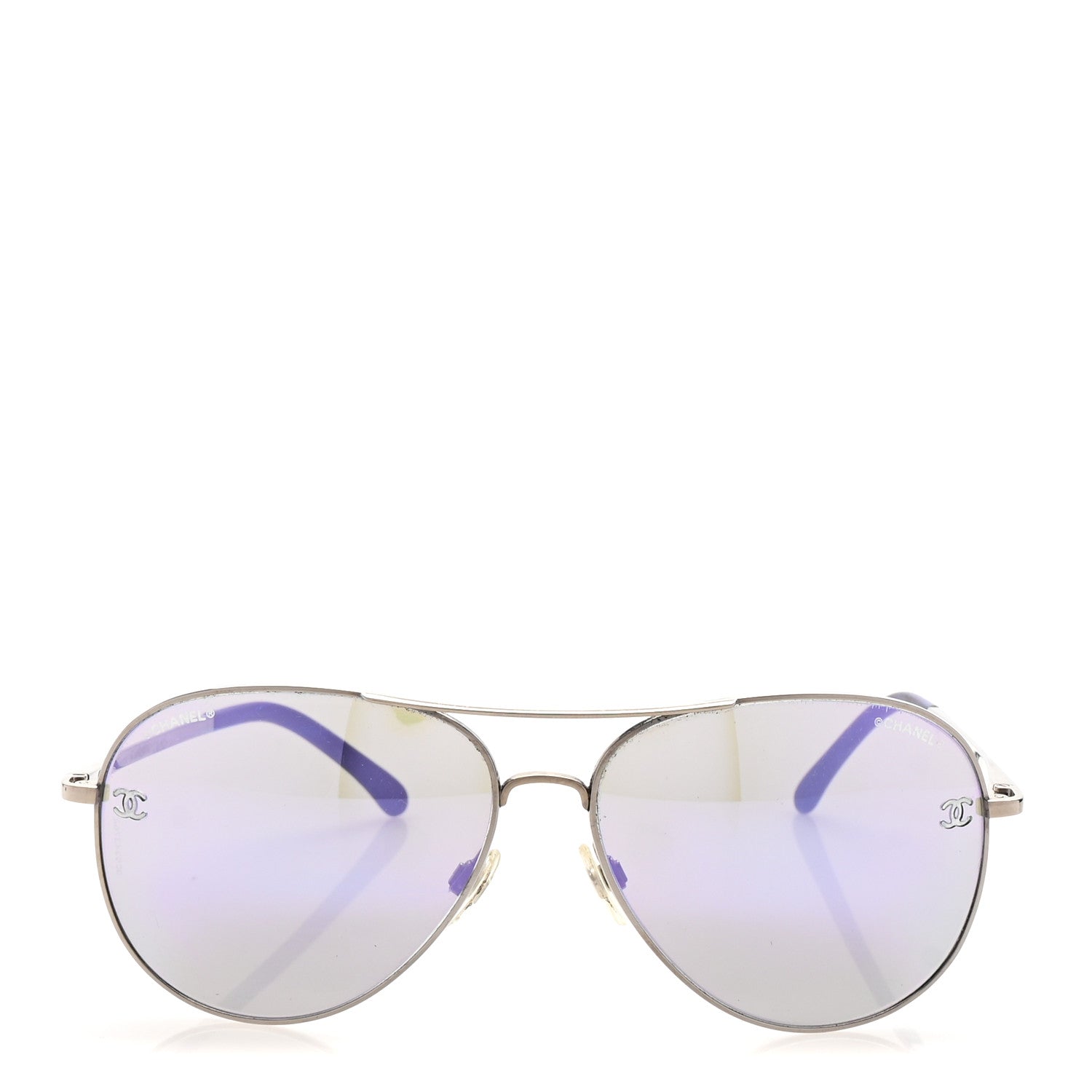 Metal Pilot Aviator CC Sunglasses 4189-T-Q Silver