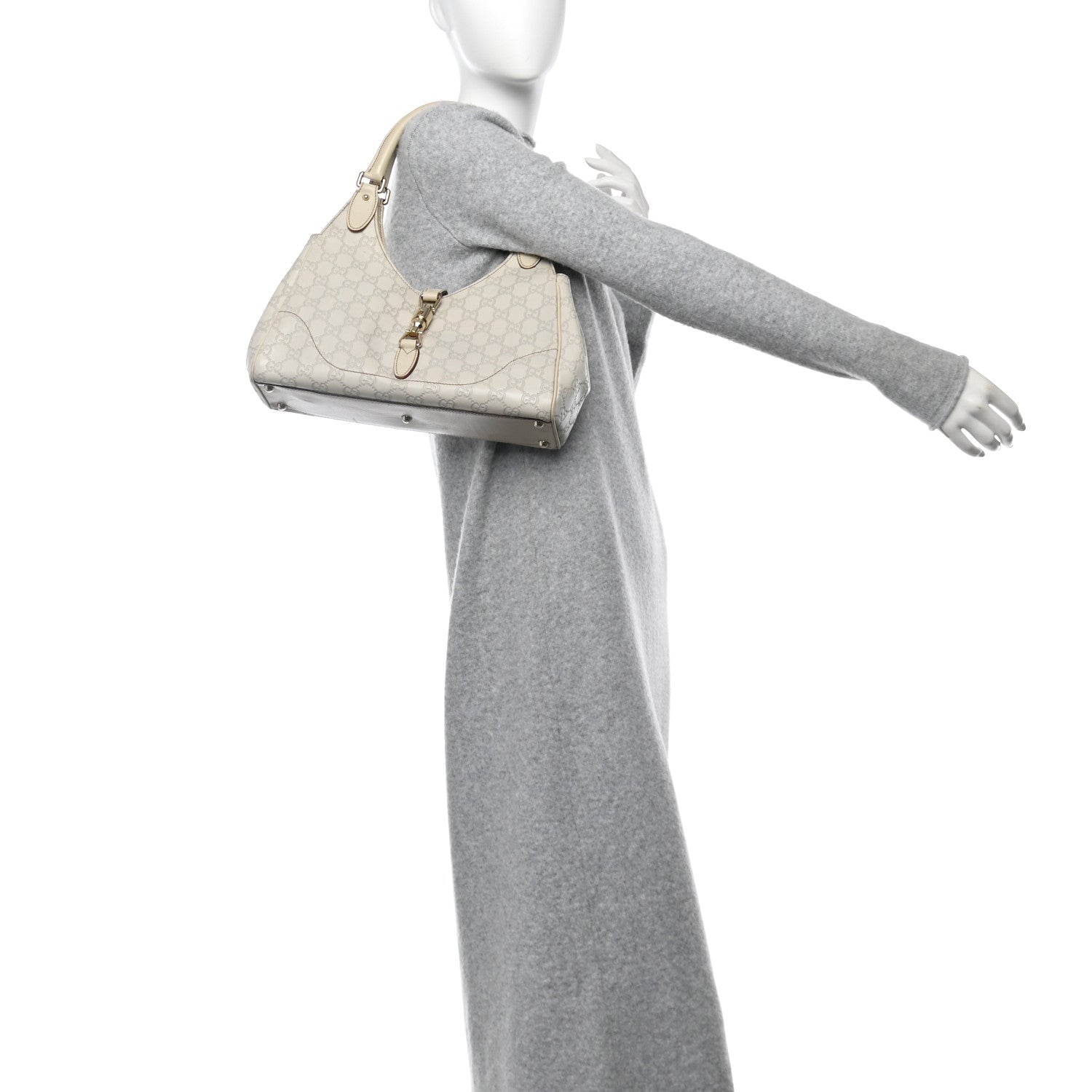 Guccissima Bardot Tote Off White