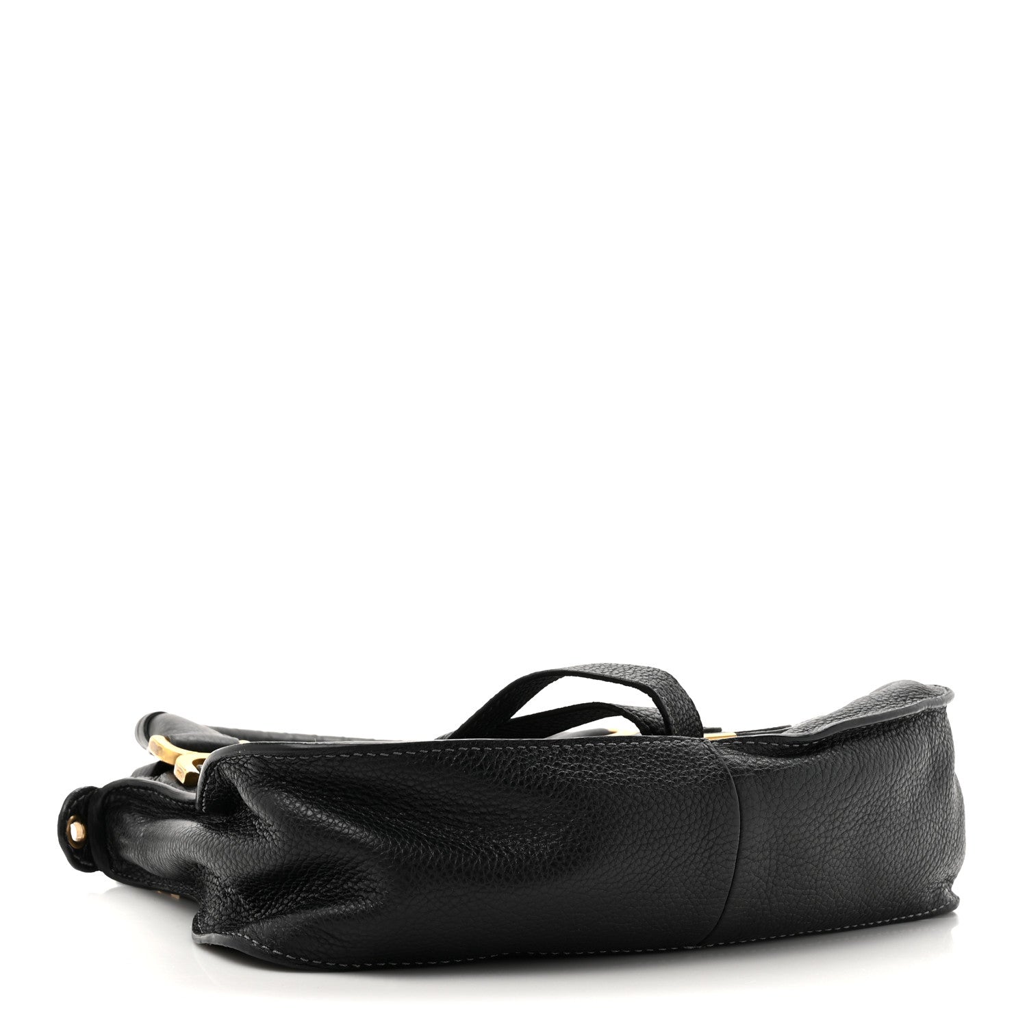 Calfskin Small Marcie Satchel Black