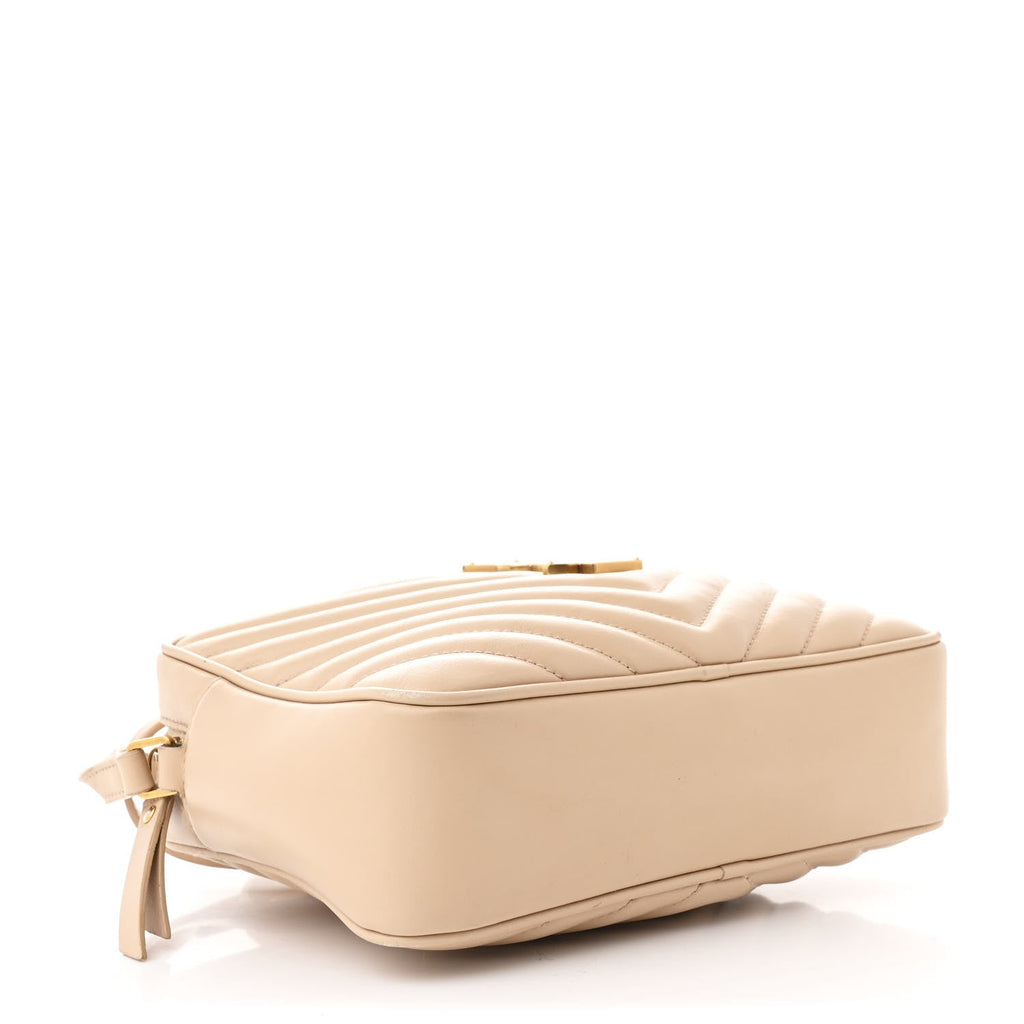 Calfskin Matelasse Monogram Lou Camera Bag Nude Powder