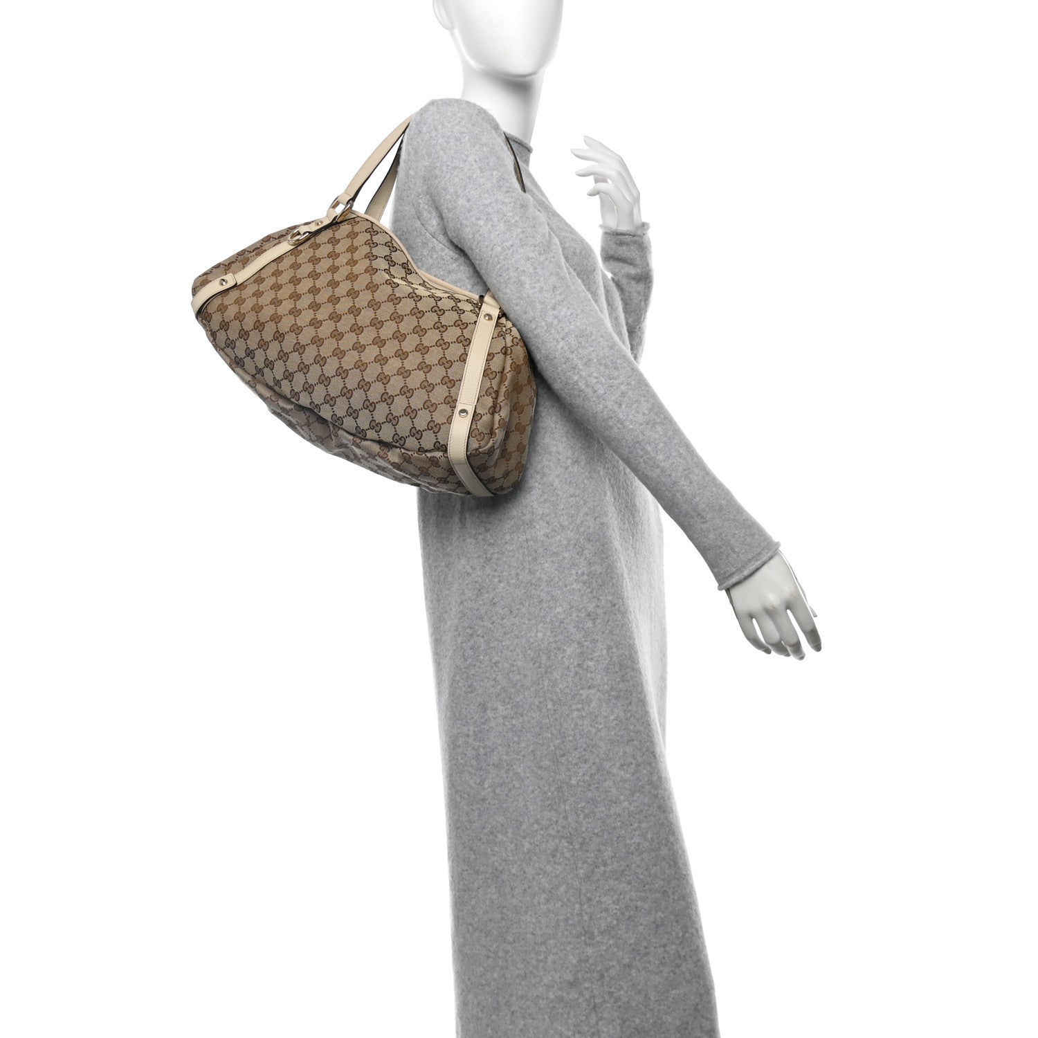 Monogram Medium Abbey Shoulder Bag Off White
