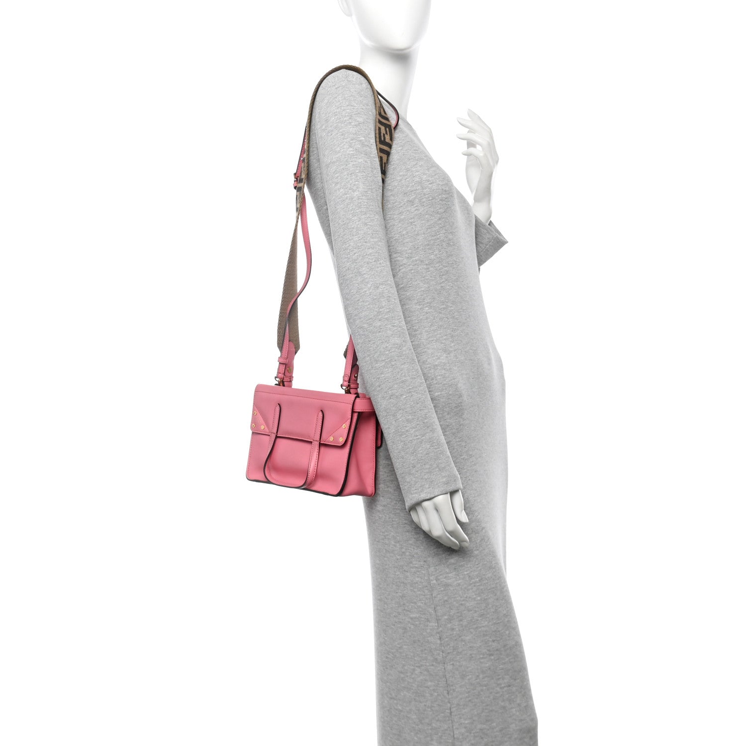 Vitello Grace Matte Small Flip Tote Pink