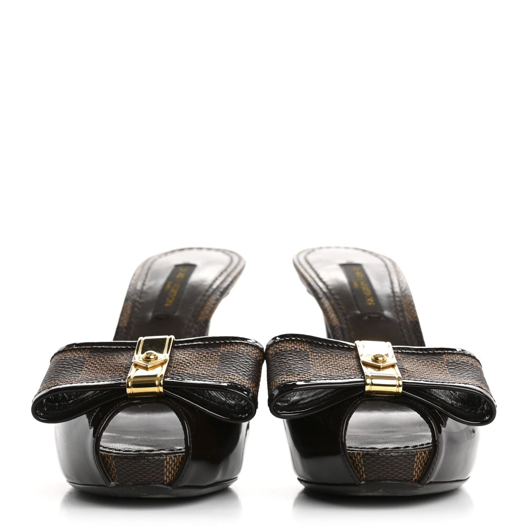 Damier Ebene Patent Valentine Mules 35