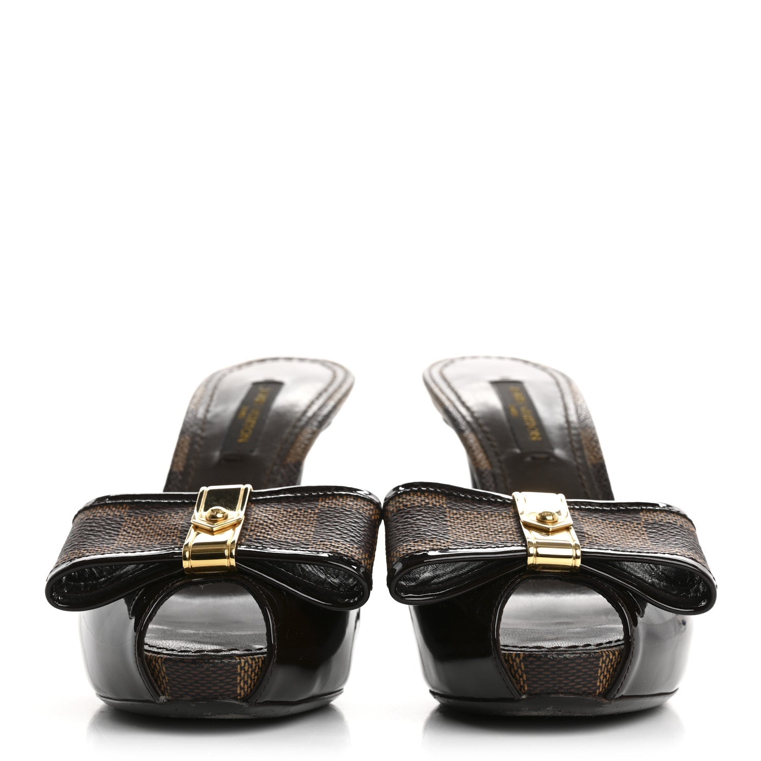 Damier Ebene Patent Valentine Mules 35