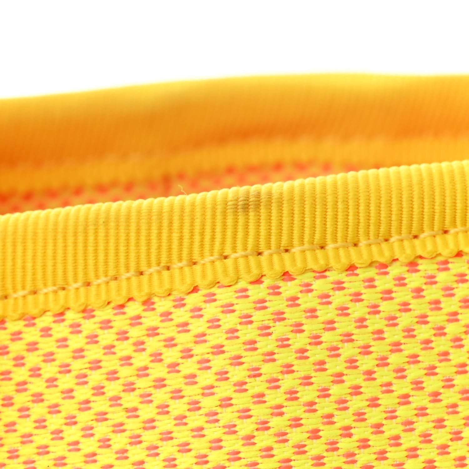 Mixed Fibers Calfskin Deauville Medium Tote Yellow Orange