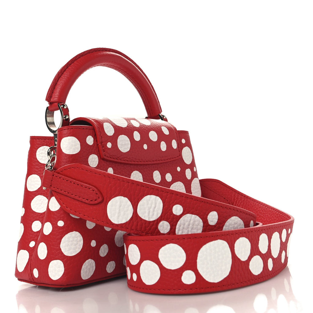 LV X YK Taurillon Capucines Mini Red White