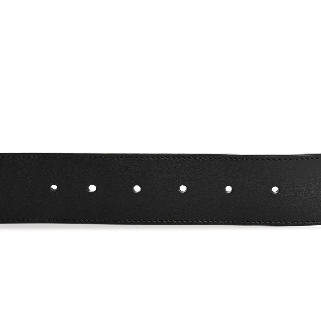 Moon Calfskin Pearl Double G 40mm Belt 70 28 Black Cream