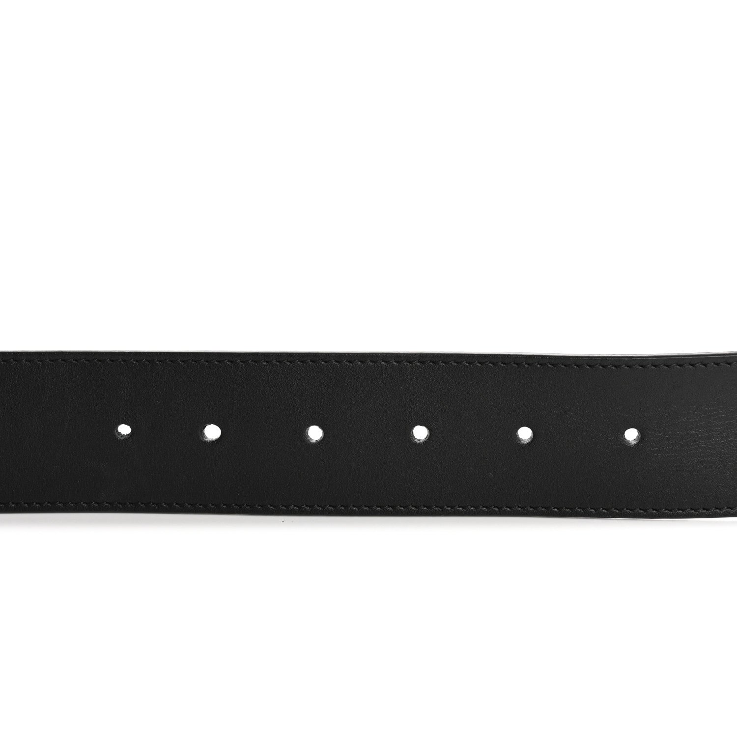 Moon Calfskin Pearl Double G 40mm Belt 70 28 Black Cream