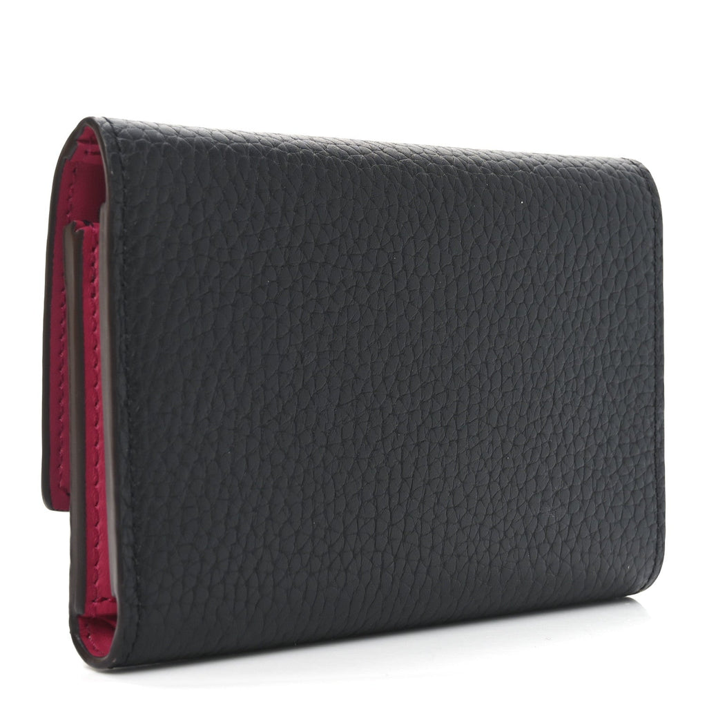 Taurillon Capucines Compact Wallet Black