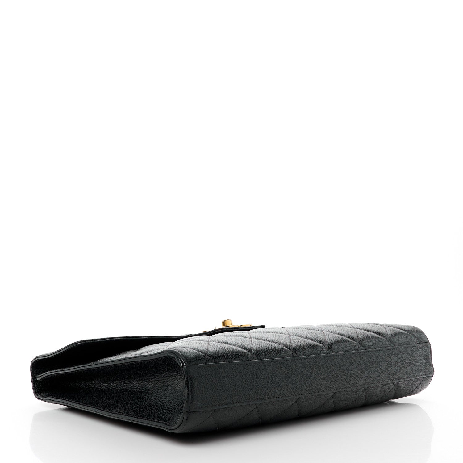 Caviar Quilted Briefcase Laptop Bag Black