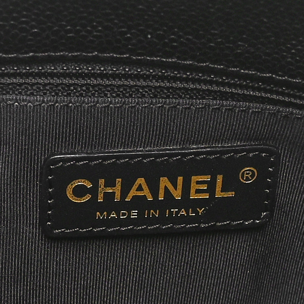 Caviar Quilted Grand Shopping Tote GST Black