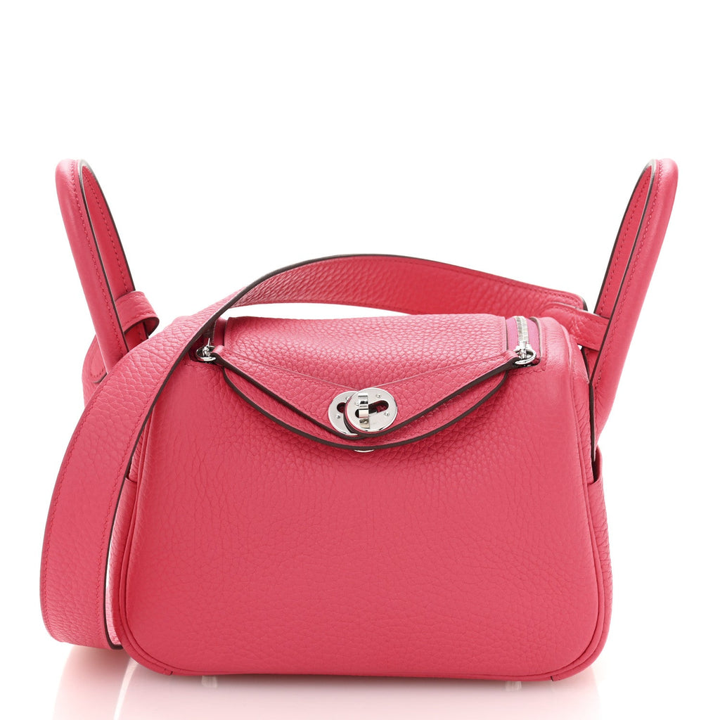 Taurillon Clemence Mini Lindy 20 Rose Extreme