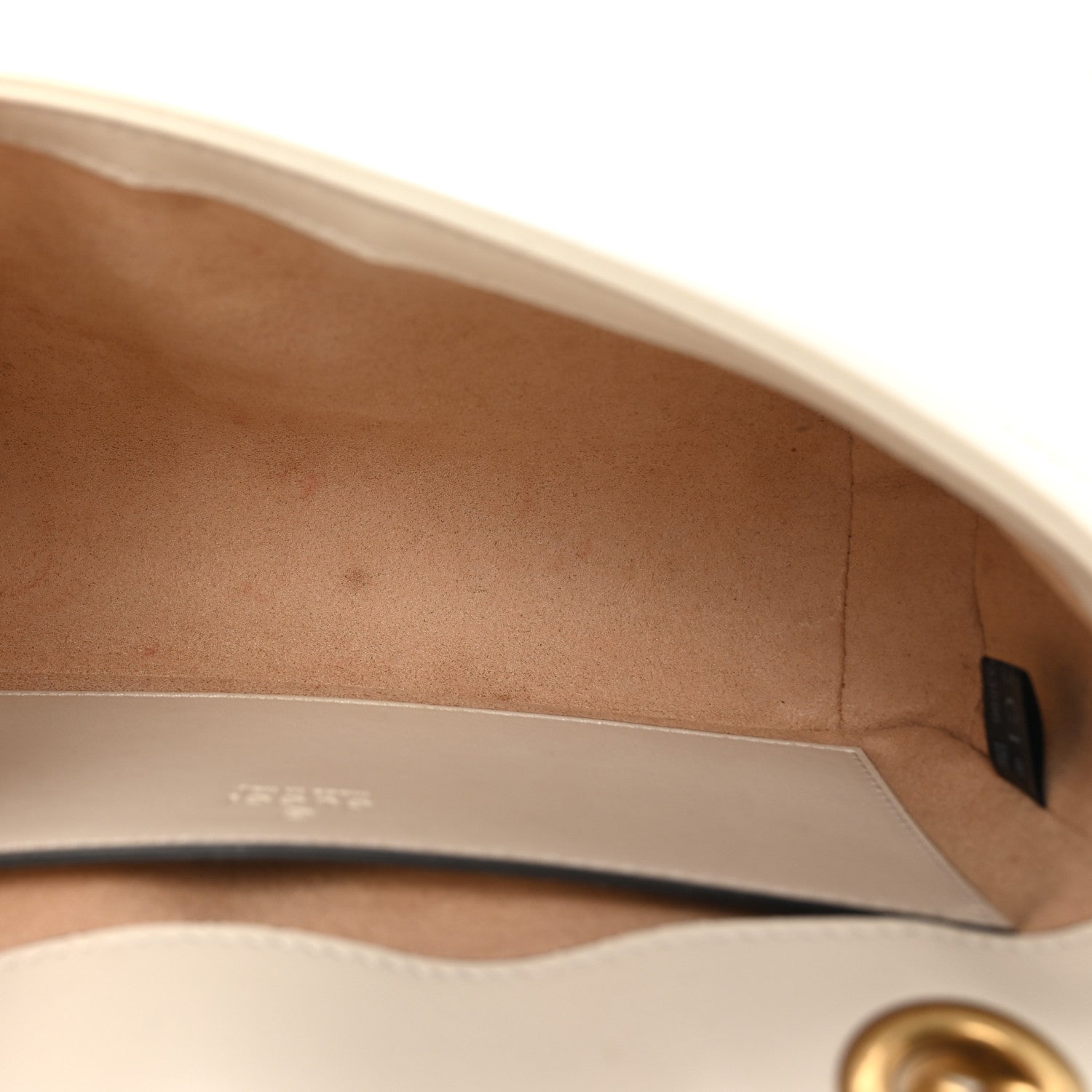 Calfskin Matelasse Mini GG Marmont Shoulder Bag White