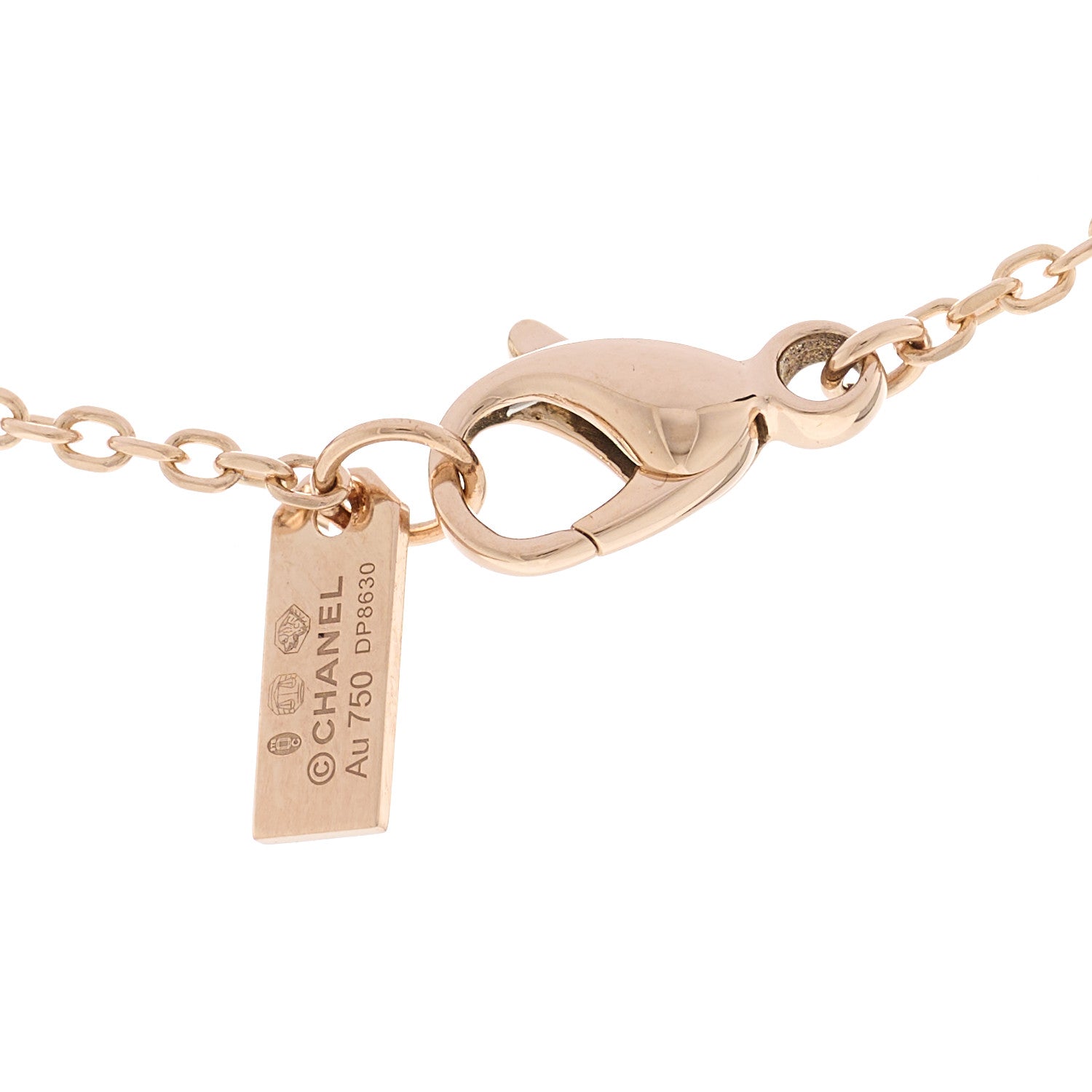 18K Beige Gold Diamond Eternal No 5 Necklace