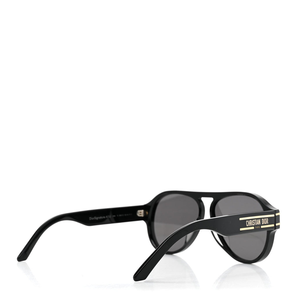 Acetate Diorsignature A1U Pilot Sunglasses Black