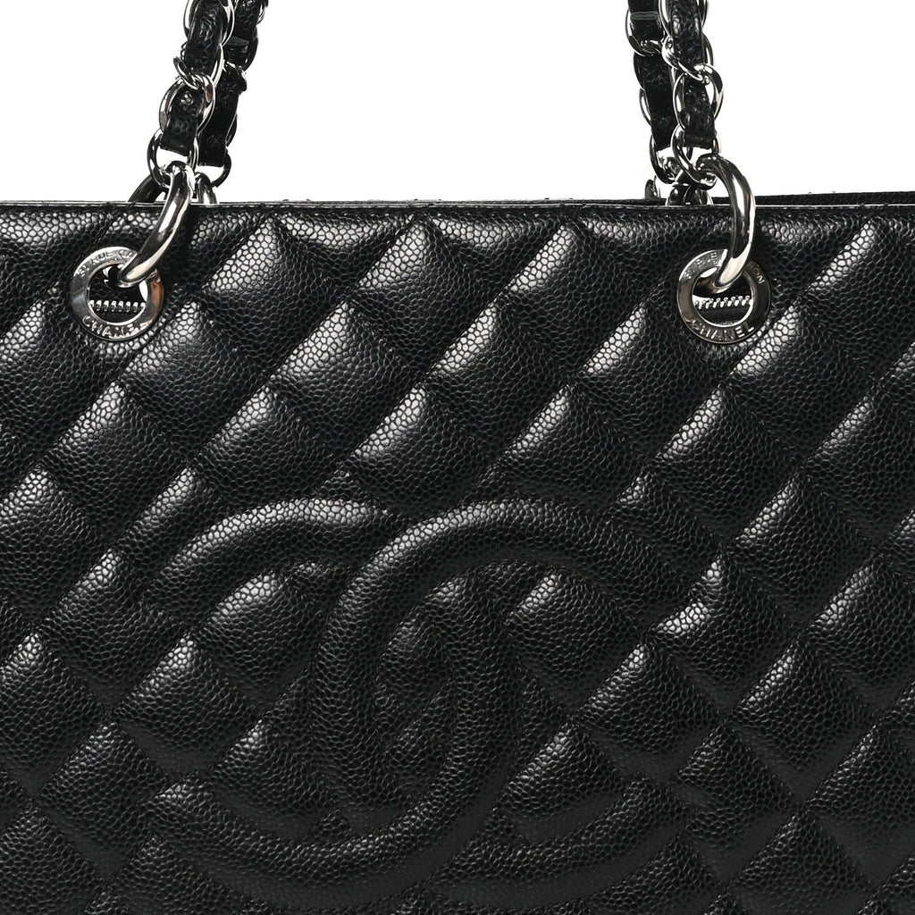 Caviar Quilted XL Grand Shopping Tote GST Black