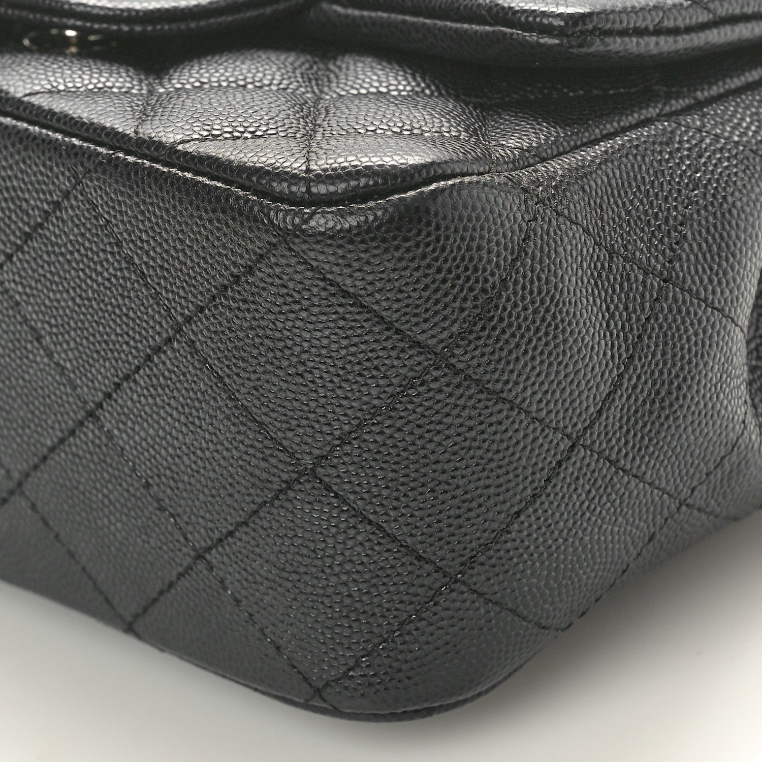 Caviar Quilted Mini Square Flap Black