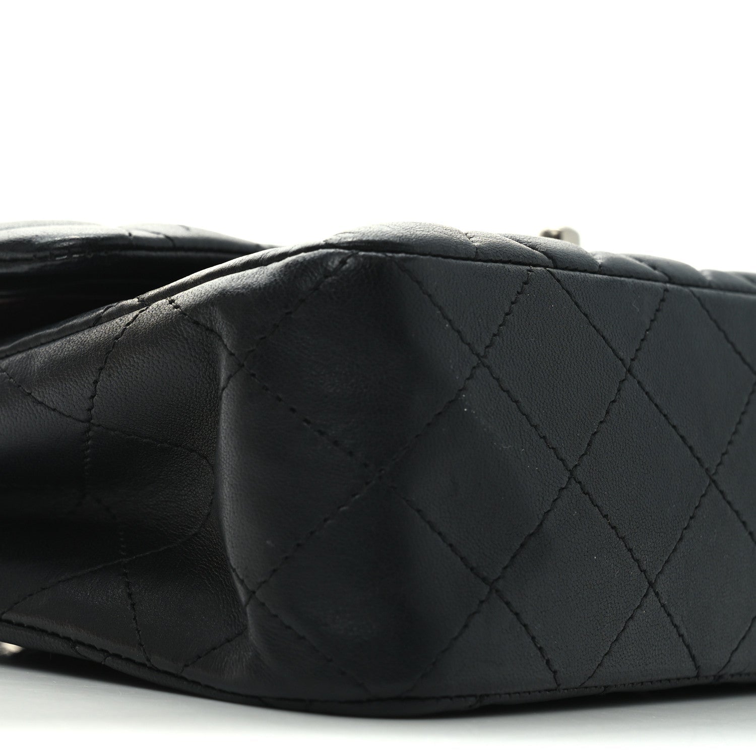 Lambskin Quilted Small Double Flap Black