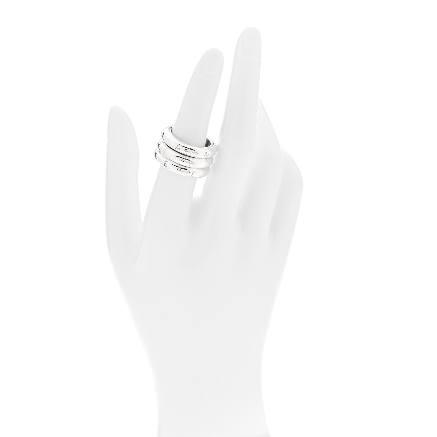 Sterling Silver Logo Set of 3 Stacking Ring 54 7