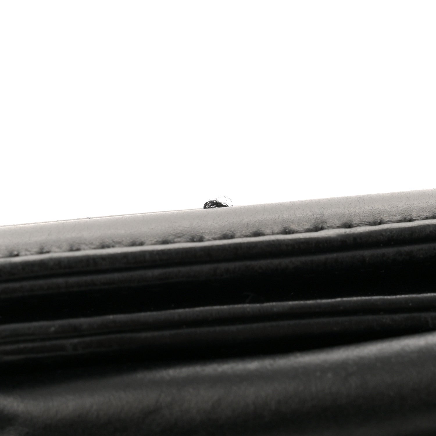 Glazed Calfskin Large Boy Flap Black