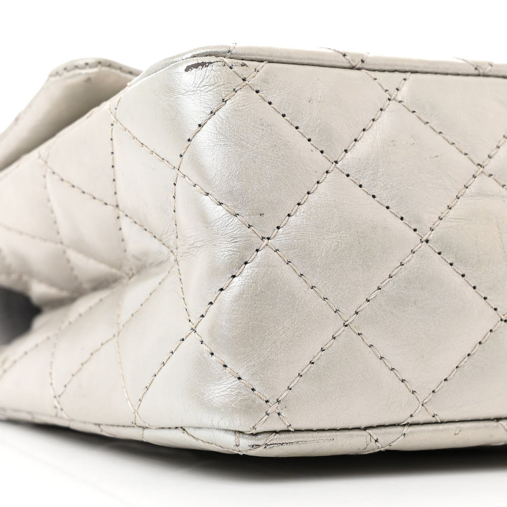 Metallic Lambskin Quilted 2.55 Reissue 226 Flap Silver