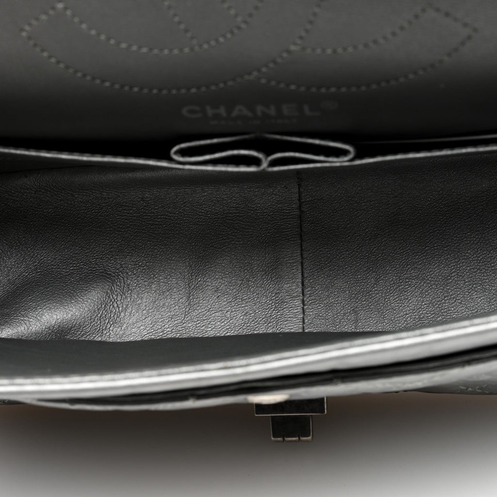 Metallic Aged Calfskin Quilted 2.55 Reissue 226 Flap Silver