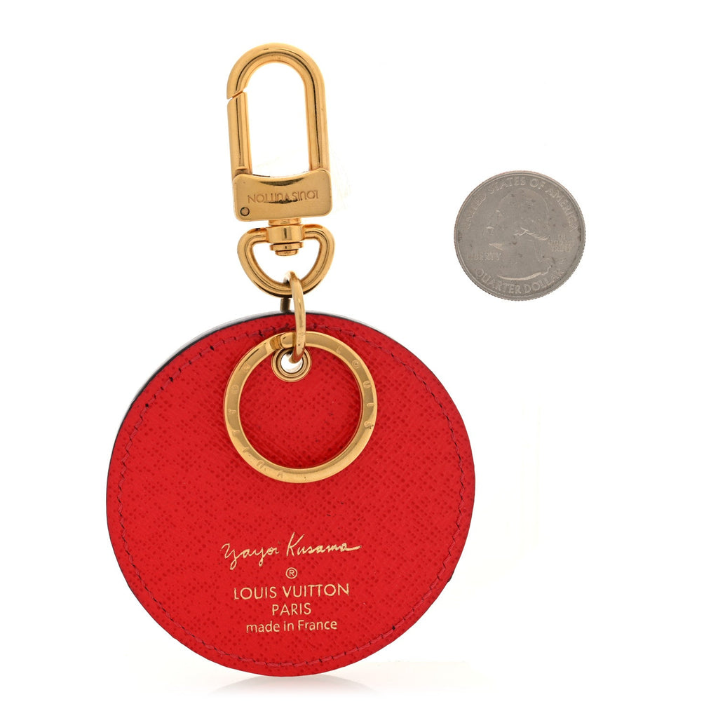 Monogram Kusama Pumpkin Dots Key Holder Red