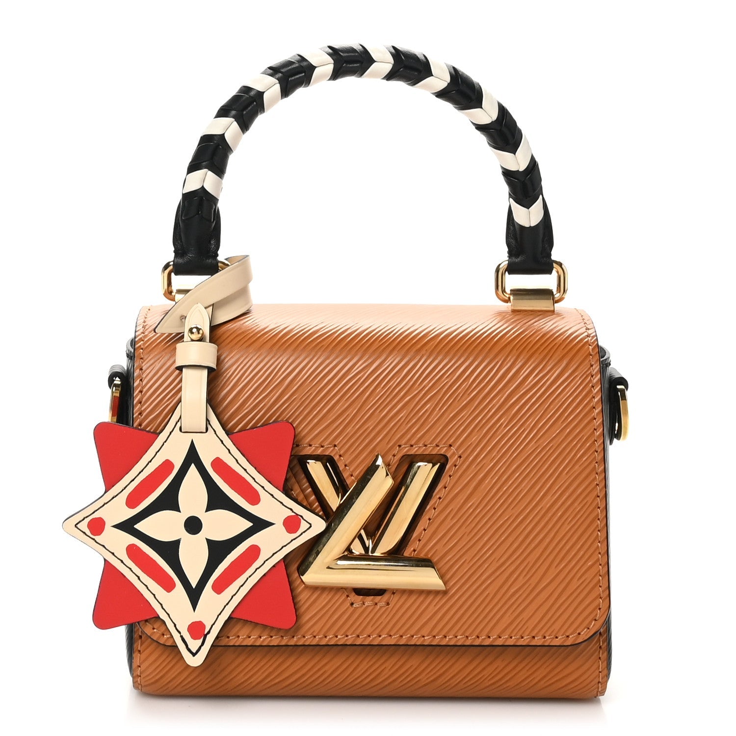 Epi Crafty Twist Shoulder Bag Mini Caramel