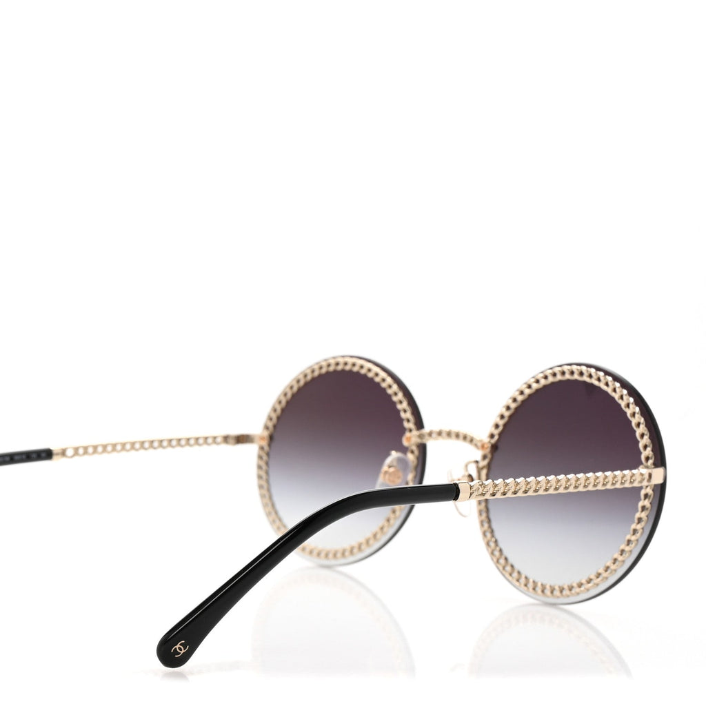 Round Chain Sunglasses 4245 Gold