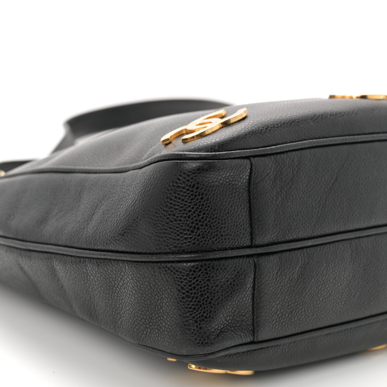 Caviar Triple CC Shoulder Bag Black