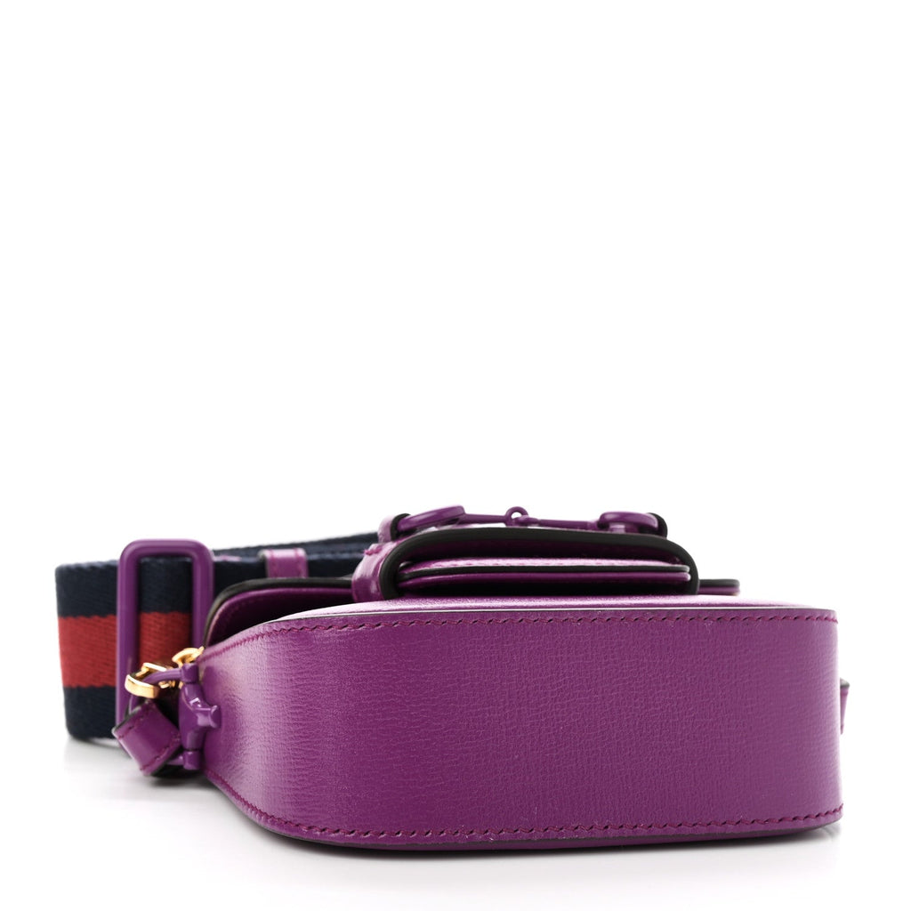 Azalea Calfskin Web Monochrome Horsebit 1955 Wallet On Strap Purple