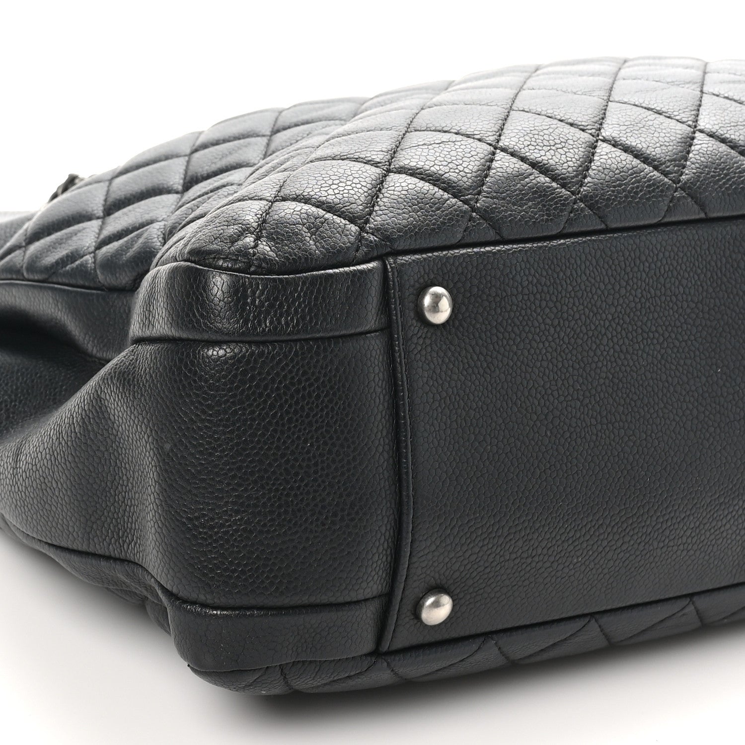 Caviar Quilted Urban Companion Shopping Tote Black