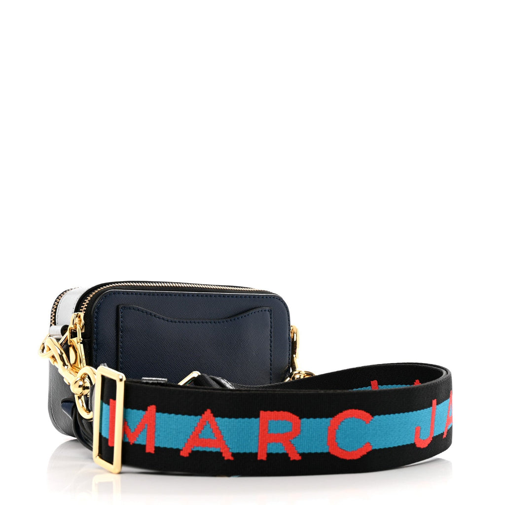 Saffiano Small Snapshot Camera Bag Blue Sea
