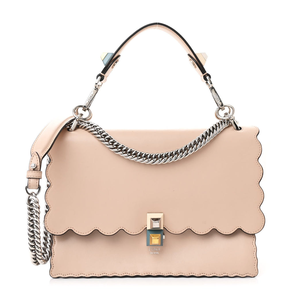 Vitello Liberty Scalloped Studded Kan I Shoulder Bag Plaster