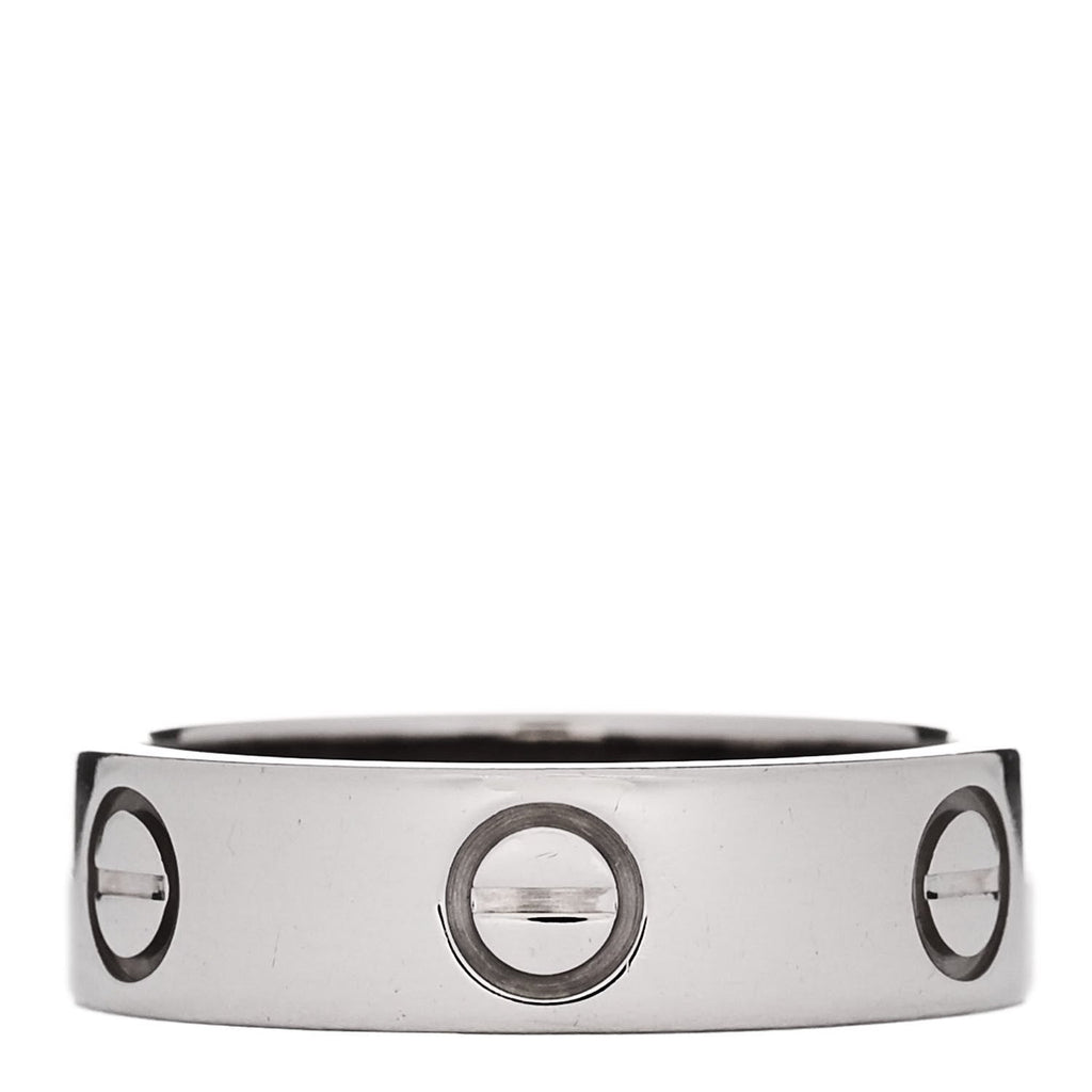18K White Gold 5.5mm LOVE Ring 53 6.5