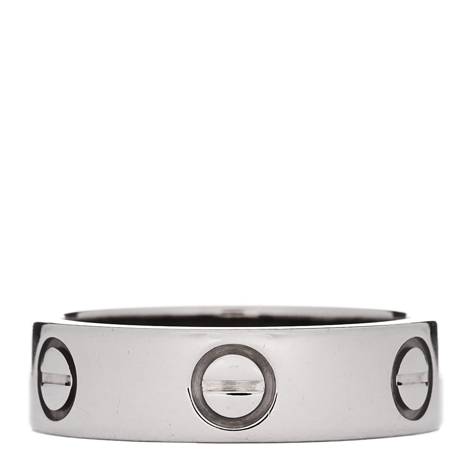 18K White Gold 5.5mm LOVE Ring 53 6.5