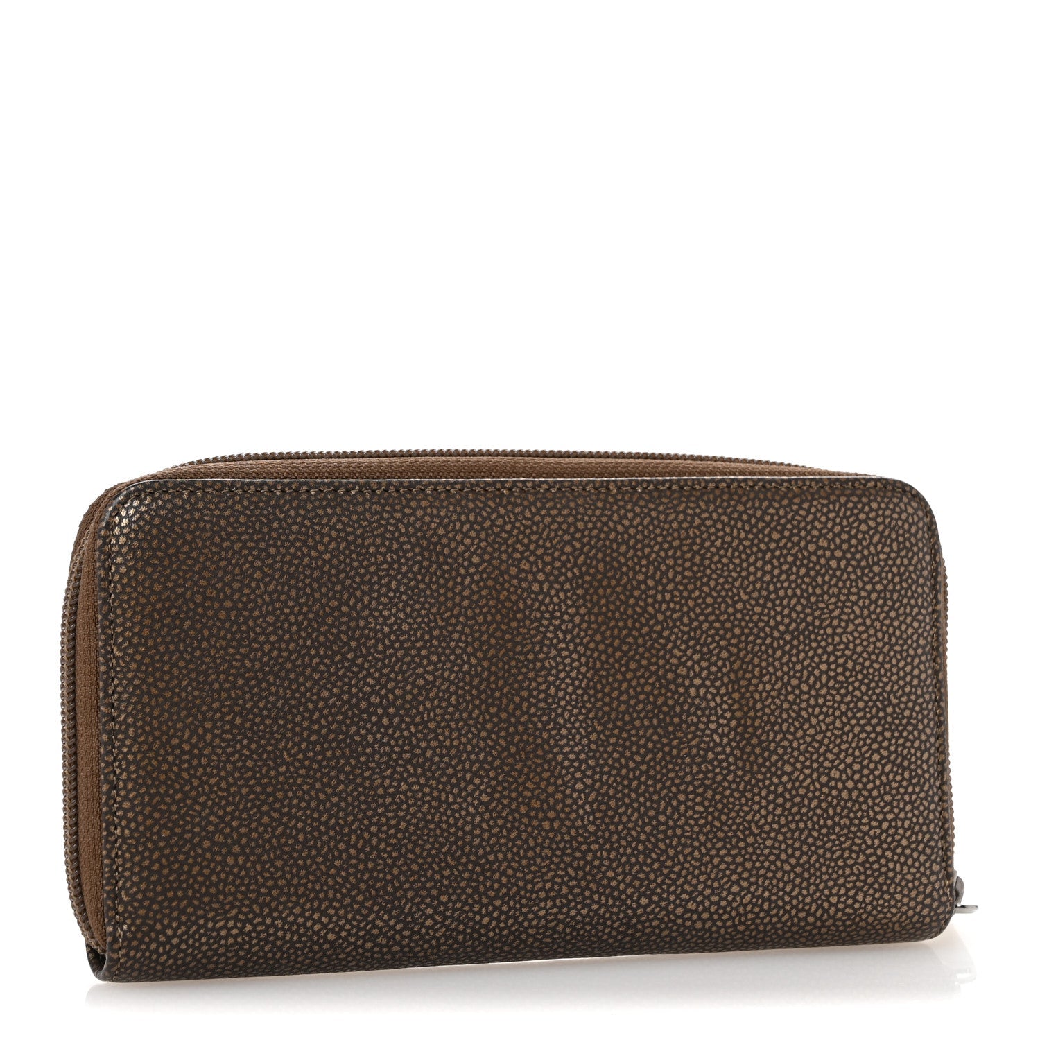 Metallic Caviar Large Timeless CC Zip Around Wallet Bronze
